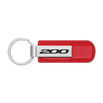 Chrysler 200 Red PU Leather Strap Silver Metal Bar LED Printed Logo Key Chain