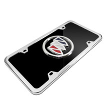 Buick Color Logo Black Acrylic License Plate with Chrome Frame Kit