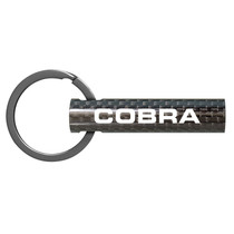 Ford Mustang Cobra Black Real Carbon Fiber Custom Designed Tube Style Key Chain