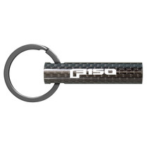 Ford F-150 2015 up Black Real Carbon Fiber Custom Designed Tube Style Key Chain