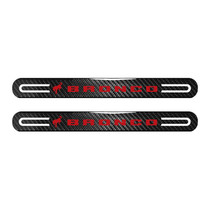 Ford Bronco in Red Sticks Style Real Carbon Fiber 2 Pcs Universal Car Bumper Door-Edge Door-Sill-Step Protector Guard Decal 10.5"x1.2"