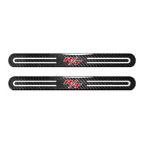 Dodge R/T Logo Black Sticks Style Real Carbon Fiber 2 Pcs Universal Door-Sill-Step Protector Guard Decal