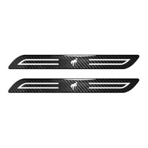Ford Bronco Logo Blade Style Real Carbon Fiber 2 Pcs Universal Car Bumper Door-Edge Door-Sill-Step Protector Guard Decal 10.5"x1.2"