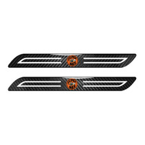 Dodge Super-Bee Logo Black Blade Style Real Carbon Fiber 2 Pcs Universal Door-Sill-Step Protector Guard Decal