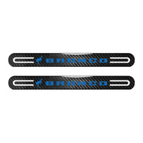 Ford Bronco in Blue Sticks Style Real Carbon Fiber 2 Pcs Universal Car Bumper Door-Edge Door-Sill-Step Protector Guard Decal 10.5"x1.2"