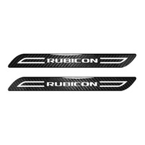 Jeep Rubicon Wrangler Black Blade Style Real Carbon Fiber 2 Pcs Universal Door-Sill-Step Protector Guard Decal