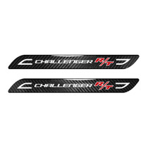 Dodge Challenger R/T Black Blade Style Real Carbon Fiber 2 Pcs Universal Door-Sill-Step Protector Guard Decal