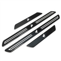 Ford new Bronco Logo Real Carbon Fiber 4 Pcs Universal Door Sill Step Protector Guard Decal Plates