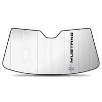 Ford Mustang Tri-Bar 2015 to 2022 Custom Fit Silver Reflective Folding Auto Windshield Sun Shade