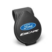 Ford Escape Logo Black Leather Magnetic Sunglass Holder Car Sun Visor Mount Clip
