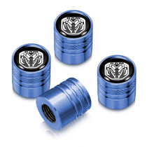 RAM 2019 Logo in Black on Blue Cylinder Style Aluminum Tire Valve Stem Caps