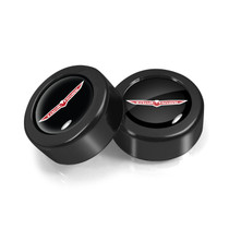 Jeep Trailhawk in Black Dome Logo on Black two ABS Plastic License Plate Frame Screw Cover Set