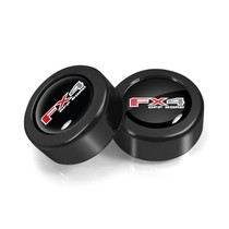 Ford F-150 FX4 Off Road in Black on Black two ABS Plastic License Plate Frame Screw Cover Set