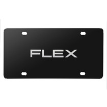 Ford Flex 3D Nameplate Black Stainless Steel License Plate