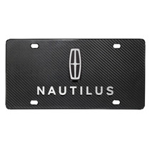 Lincoln Nautilus Dual 3D Logo on Real Black Carbon Fiber License Plate