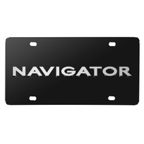 Lincoln Navigator 3D Nameplate Black Stainless Steel License Plate