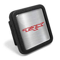 RAM TRX in Silver on Black Rubber Heavy-Duty 2" Trailer Tow Hitch Receiver Cover for Class 3 and Class 4