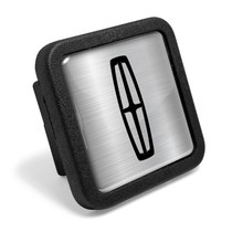 Lincoln in Silver Black Rubber Heavy-Duty 2" Trailer Tow Hitch Receiver Cover for Class 3 and Class 4