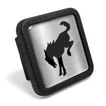 Ford Bronco on Silver Rubber Heavy-Duty 2" Trailer Tow Hitch Receiver Cover for Class 3 and Class 4