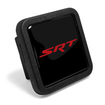 Jeep SRT Logo Black Rubber Heavy-Duty 2" Trailer Tow Hitch Receiver Cover for Class 3 and Class 4