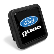 Ford F350 Black Rubber Heavy-Duty 2" Trailer Tow Hitch Receiver Cover for Class 3 and Class 4