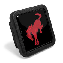Ford Bronco in Red Black Rubber Heavy-Duty 2" Trailer Tow Hitch Receiver Cover for Class 3 and Class 4