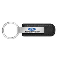 Ford EcoSport Black Leather Strap Key Chain