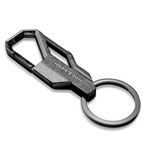 Ford F-150 Lightning Topographic Black Carabiner Style Snap Hook Metal Key Chain