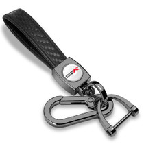 Honda Civic Type-R in White Real Carbon Fiber Loop-Strap Gunmatal Hook Key Chain