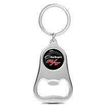 Dodge Challenger R/T Classic Black Logo Chrome Finish Flat Bottle Opener Metal Key Chain