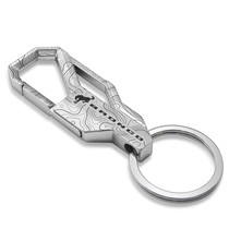 Ford Bronco Topographic Silver Carabiner Style Snap Hook Metal Key Chain