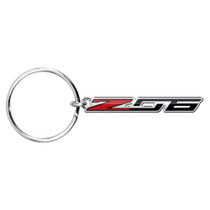 Chevrolet Corvette C7 Z06 Logo Shape 3D Die-Cut Metal Key Chain Key-Charm