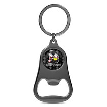 Dodge Scat-Pack Logo Carbon Fiber Flat Bottle Opener Black Metal Key Chain