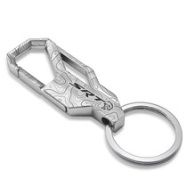 Dodge SRT Hellcat Topographic Silver Carabiner Style Snap Hook Metal Key Chain