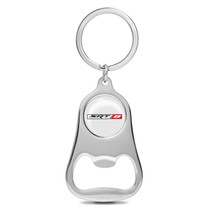 Dodge SRT-8 White Logo Chrome Finish Flat Bottle Opener Metal Key Chain