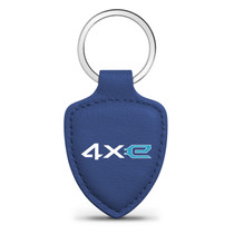 Jeep 4xe Blue Shield-Shape Style Genuine Leather Key Chain