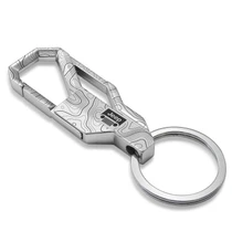 Jeep Grill Logo Topographic Silver Carabiner Style Snap Hook Metal Key Chain