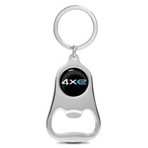 Jeep 4xe Black Chrome Finish Flat Bottle Opener Metal Key Chain