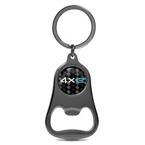 Jeep 4xe Carbon Fiber Flat Bottle Opener Black Metal Key Chain