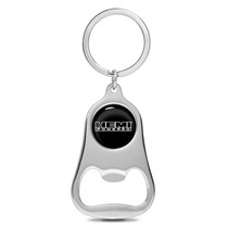 HEMI Powered Black Logo Chrome Finish Flat Bottle Opener Metal Key Chain