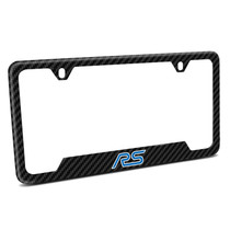 Ford Focus RS Black Carbon Fiber Texture ABS Plastic 50 States License Plate Frame