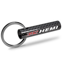 HEMI 392 Black Real Carbon Fiber Custom Designed Tube Style Key Chain