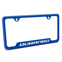 Dodge Durango Blue Carbon Fiber Texture ABS Plastic 50 States License Plate Frame