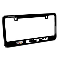 Cadillac CT4 UV LED Printed on Black Metal License Plate Frame
