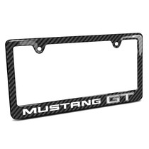 Ford Mustang GT Black Carbon Fiber Look ABS Plastic License Plate Frame