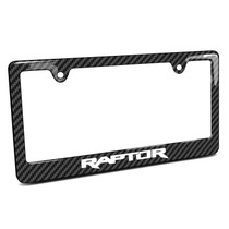 Ford F-150 Raptor 2017 up Black Carbon Fiber Look ABS Plastic License Plate Frame