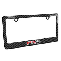 Ford F-150 FX4 Off Road Black Carbon Fiber Look ABS Plastic License Plate Frame