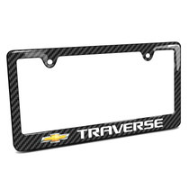 Chevrolet Traverse Black Carbon Fiber Look ABS Plastic License Plate Frame