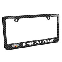 Cadillac Escalade Black Carbon Fiber Look ABS Plastic License Plate Frame