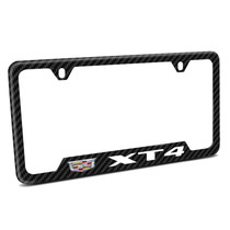 Cadillac XT4 Black Carbon Fiber Texture ABS Plastic 50 States License Plate Frame